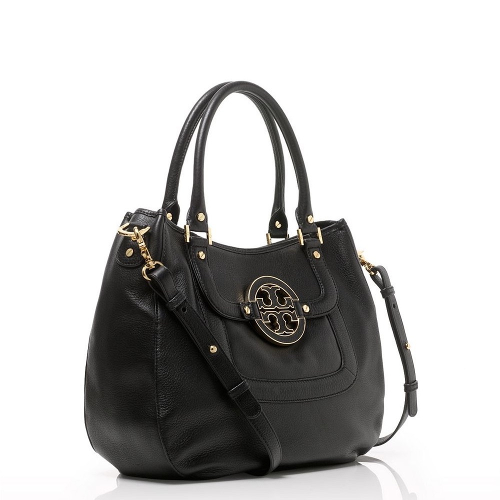 Black Tory Burch Amanda Hobo Bag